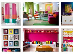 Bright colors in interior design combine – dominant and complementary shades