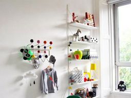 Compact and modern nursery interior for siblings