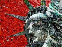 Contemporary art from recycled materials by Jane Perkins