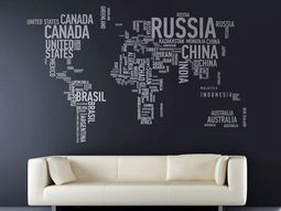 Create creative wall design with letters and writings