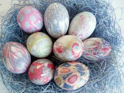 Creative Easter eggs decoration of silk