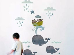 Creative wall design with nursery wall decals