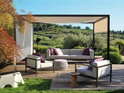 Decoration in the outdoor area with canopy – great idea