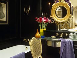 Decorative items for interior design ideas with chrome hardware