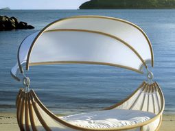 Designer bed for the interior and exterior