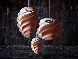 Designer lighting – great Pendelleucheten with spiral design