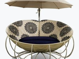 Designer sofa outdoors by Fendi Casa – "Love"