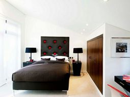 Gorgeous interior design ideas in Red-Black-White