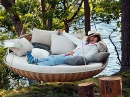 Hanging Swing deck rest for luxurious lounging