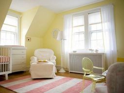 Inspiring Yellow and Pink interior elements in the baby room