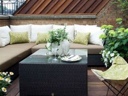 Lounge garden furniture in a minimalist style