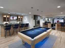 Make the living room or play area in the basement – cool ideas