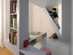 Minimalist Kids Room Design by H2O Architects