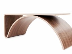 Minimalist Wood Coffee table – Kaari table by the Finnish designer Johani Horelli