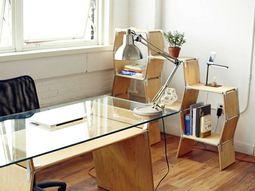 Modern designer furniture, can be constructed without tools