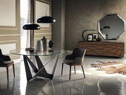 Modern dining tables with chairs show sculptural elegance