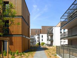 Modern living and sustainable building in a district in Lyon