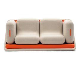 Orange Designer Sofa by Matali Crasset – modern style from France