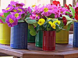Original flowerpots from discarded objects