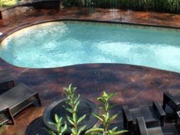 Pool in the garden – 20 kidney-shaped swimming pool
