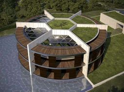 Provided sustainable eco-house in the form of football for Lionel Messi