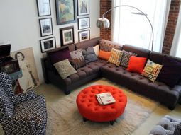 Send ottoman use as a side table – a versatile piece of furniture with style