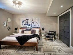 Setting Cozy bedroom in the basement