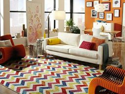 Smart application of Chevron patterns in the living room