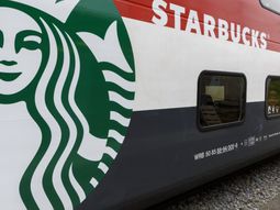 Starbucks Store in a train