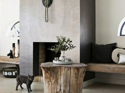 Table tree trunk – great art piece in the living room