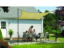 Terrace and garden sun protection ideas – use solar sails and awnings