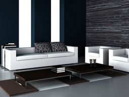 The black wallpaper creates an artistic living environment in your home