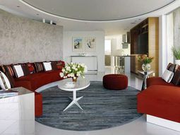 The circular living room design for the modern home