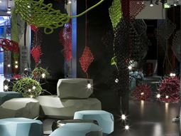 Transparent plastic furniture chic seats, stools and tables by Serralunga