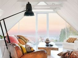 Triangular windows darken – window blinds or window films apply