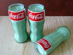 Using recycled glass bottles as DIY candles conditions