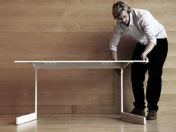 White folding table design by Ola AKKA