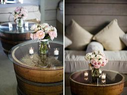 Wine barrel bar table and many other DIY furniture that can be transferred into an old barrel itself