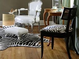Zebra and leopard pattern in the interior