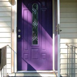 12 exquisite front door designs in purple color
