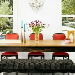 15 gorgeous dining room in red, white and black