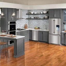 15 modern gray kitchen cabinets in silver shades