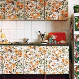 20 creative ideas for wallpaper in the kitchen area