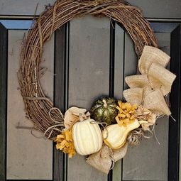 35 Decorating ideas for a homemade autumn door wreath