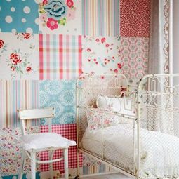 35 great ideas for patchwork wall decoration