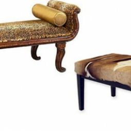 A bedroom bench with animal pattern is one of the coolest bedroom furniture at all