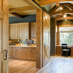 A Flexible Kitchen Design – open floor plan with a "close it off" option