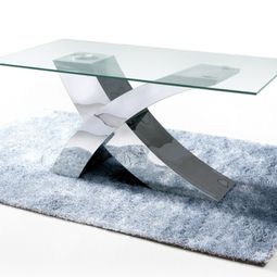 An industrial steel table with modern elegance