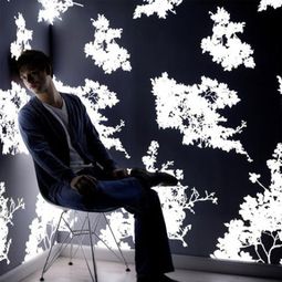 As if from beyond the grave here: emitting light wallpaper by Jonas Samson
