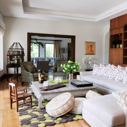 Attached Refined festive living area for parties